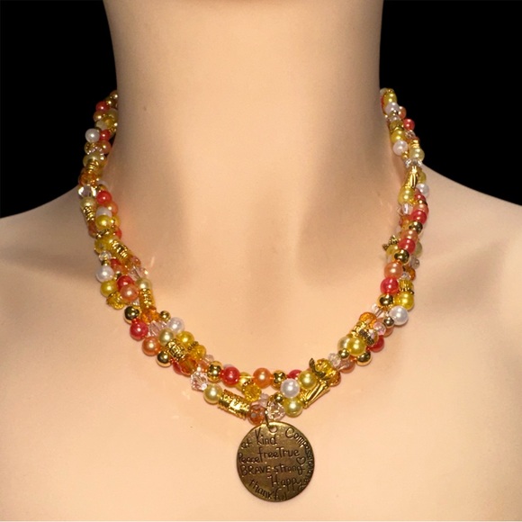 Inspirational Beaded Braided Necklace - Picture 3 of 5